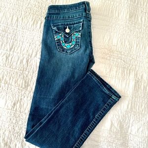 True Religion Straight Back Flap Pocket Jeans